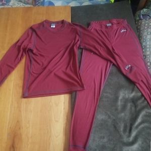 Hot Chillys Long John Men's Small Top and Bottom Set Thermal Base Layers